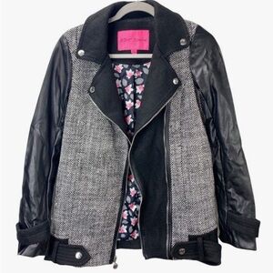 NWOT Betsey Johnson Tweed Moto Jacket